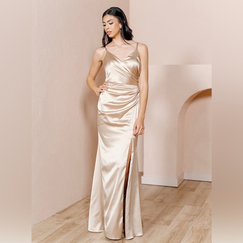 Revelry Rory Satin Dress- Size 4